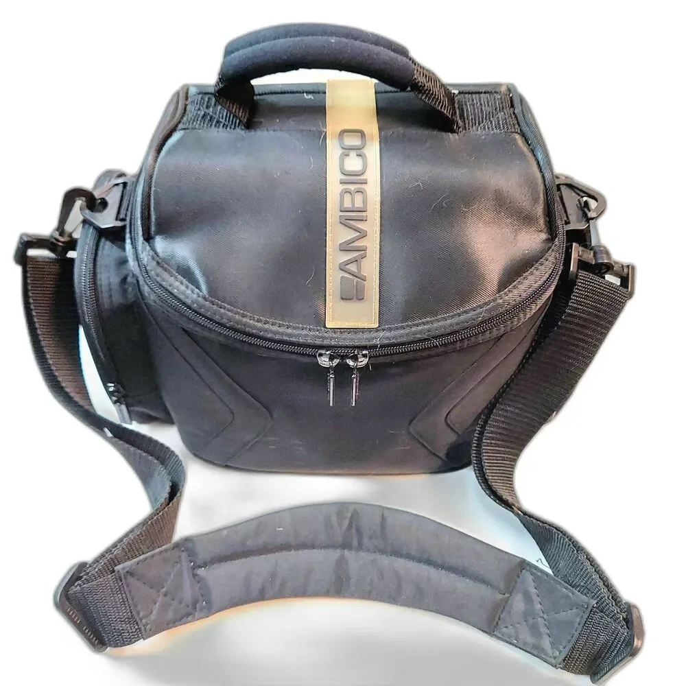 Ambico Camera Bag V-6508 w/ Strap, Shoulder Pad, Adjustable Compartments, Pocket